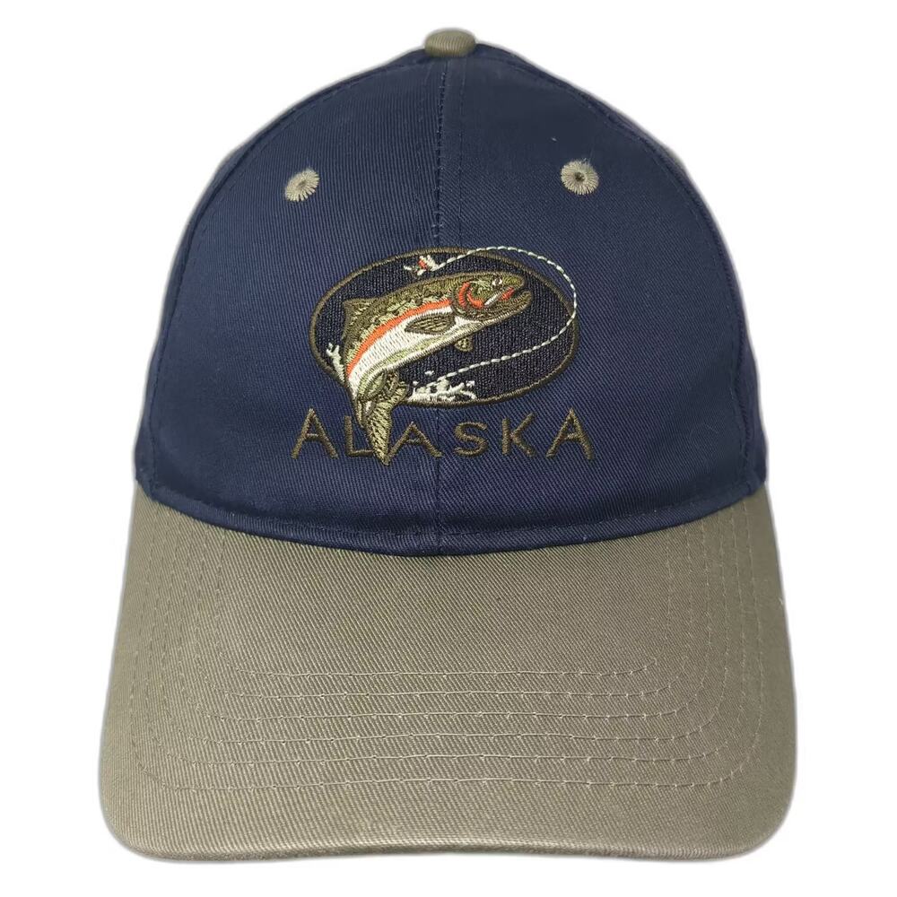 Ace USA Alaska Trout Fish Baseball Cap Hat Blue Green OS Strapback Adjustable